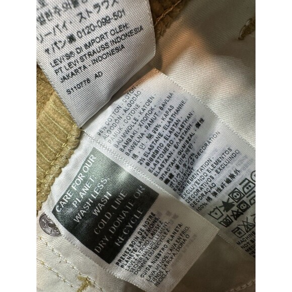 Levi's 314 Jeans Womens 27x30 Shaping Straight Corduroy Stretch Irregular NWT - Picture 4 of 7